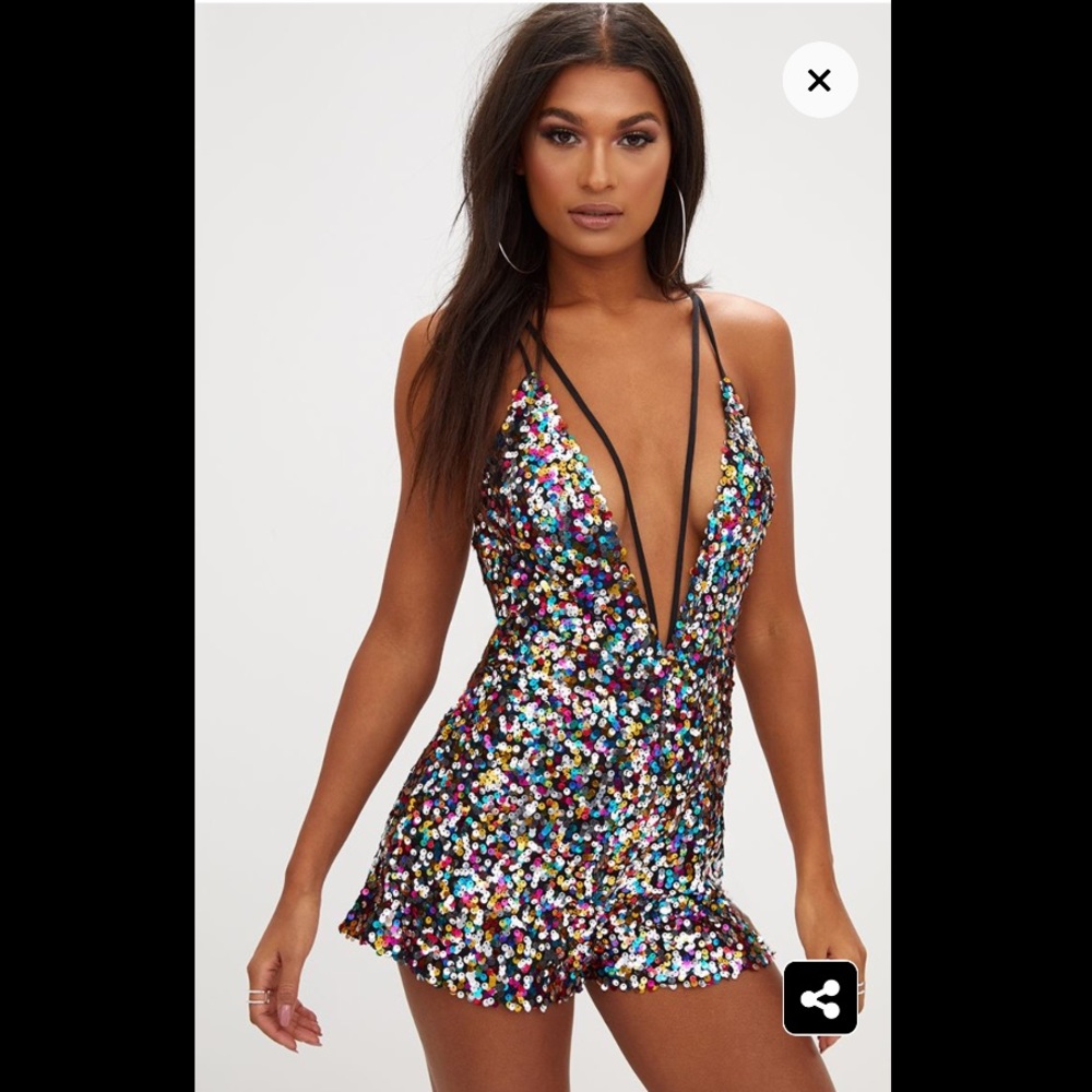Pretty Little Thing Sequin Romper